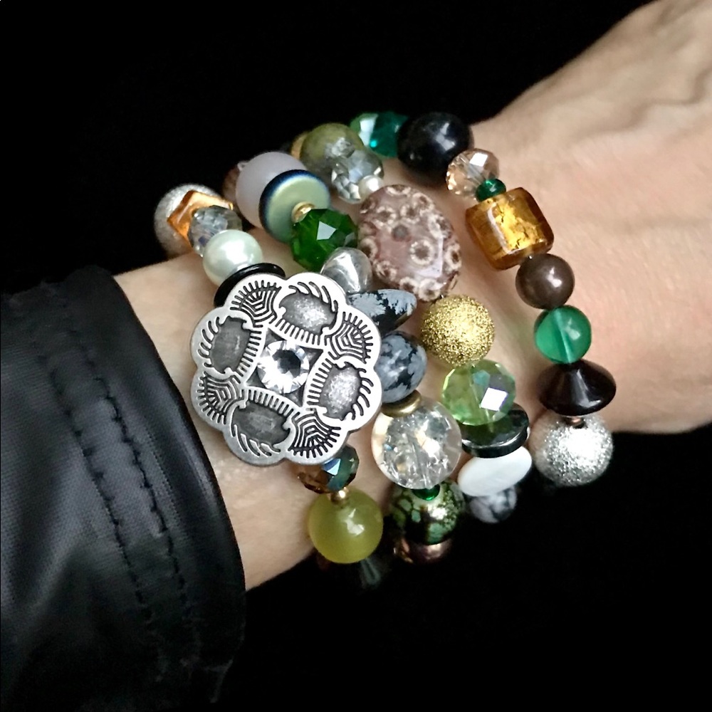 Handmade Bracelet with Vintage and Modern Elements (NB71-4H) New Without Tags - Picture 9 of 10